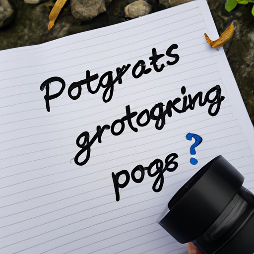 Write About Photographing Different Subjects