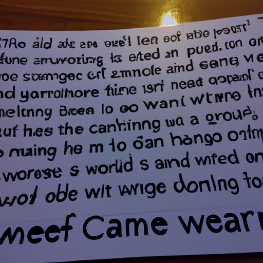 A Reflection on the Meaning Behind the Lyrics of