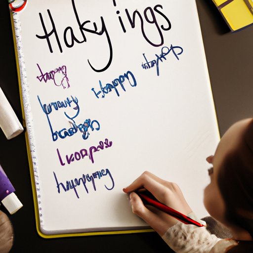 Making a List of Things That Make You Happy