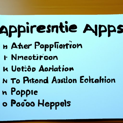 Resources Available to Help with the Application Process