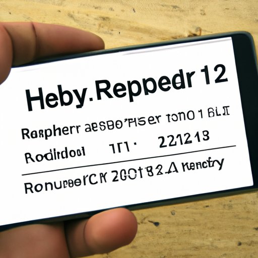 Check for a Recovery Phone Number