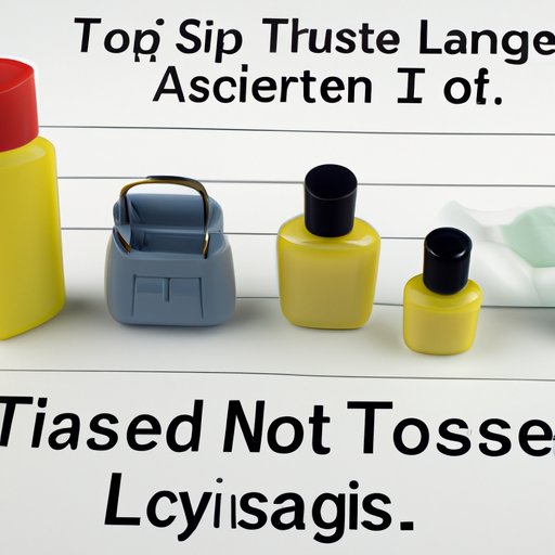 The TSA Rules on Carrying Miniature Toiletries