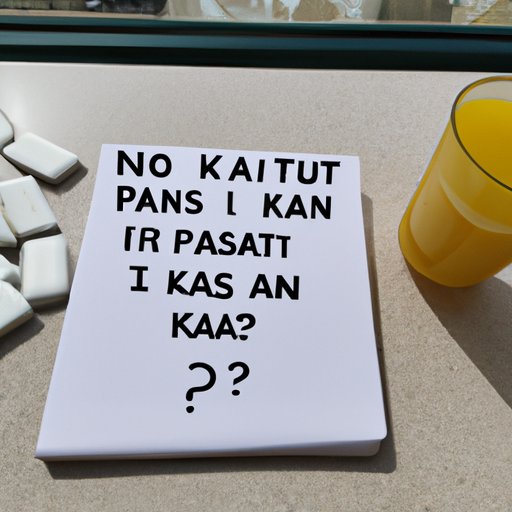 The Benefits of Taking Potassium Pills and the Dangers of Overdosing