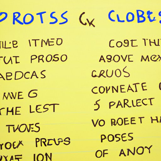 Overview of Pros and Cons