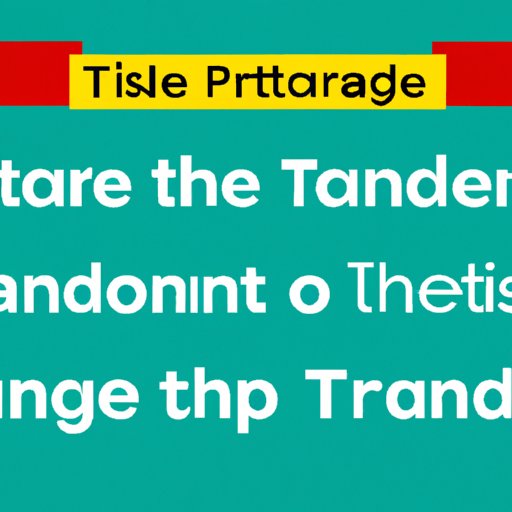 Title Transfers: Understanding the Process and the Cost