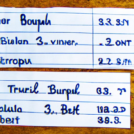 A Breakdown of Expenses for a Trip to Bali for Two