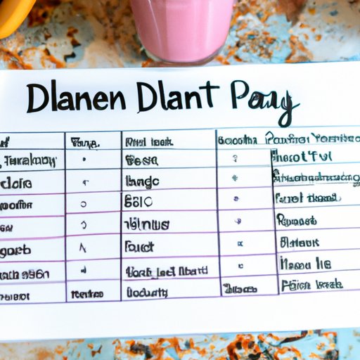 Creating a Meal Plan to Follow for 10 Days