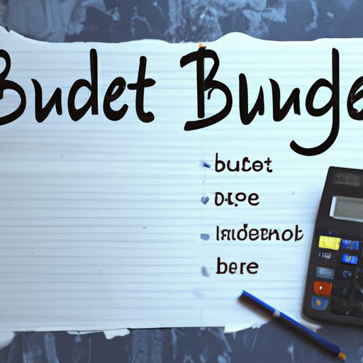 Create and Follow a Budget