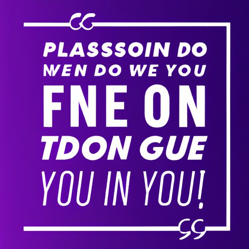 Find Your Purpose and Act On It