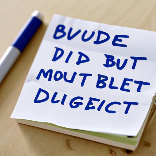 Develop a Budget and Stick to It