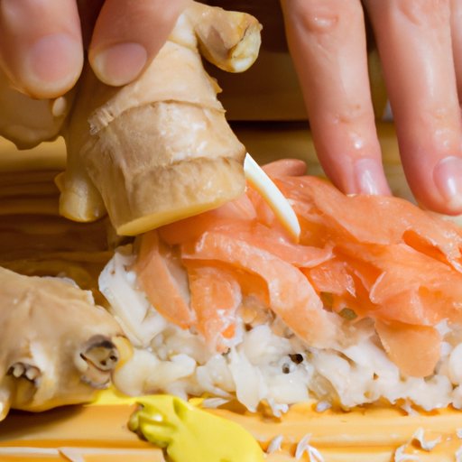 Add Grated Ginger to Sushi Rolls