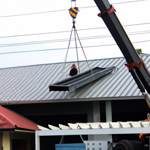 Utilize a Crane to Lift the Board onto the Roof