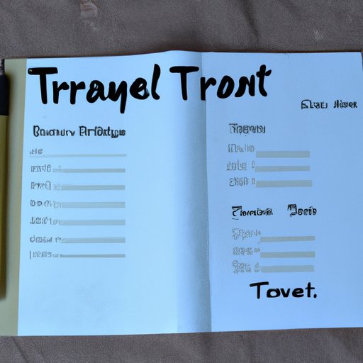 Create an Itinerary for Your Trip