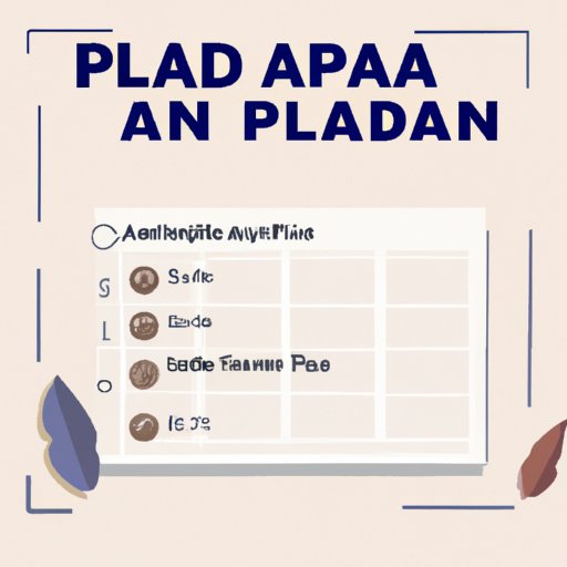 Plan Activities Ahead of Time