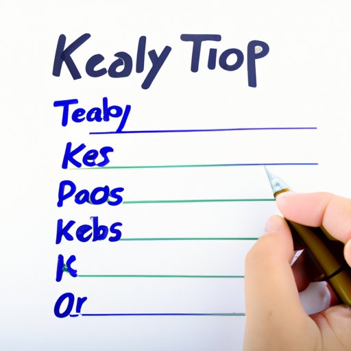 Make a List of Key Terms