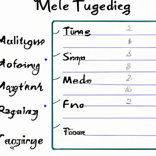 Set a Regular Meeting Schedule