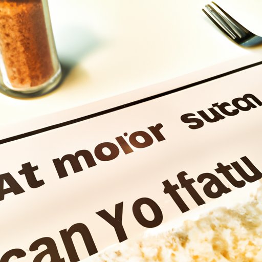 Ask About Sodium Content When Eating Out