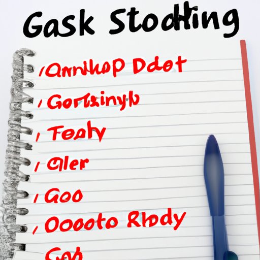 Prepare a Checklist of Necessary Supplies