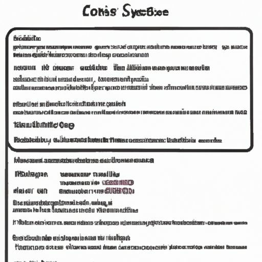 Outline the Basics of Writing a Computer Science Resume