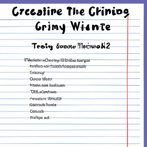 Creative Writing Exercises to Inspire You