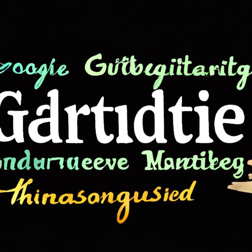 Developing an Attitude of Gratitude