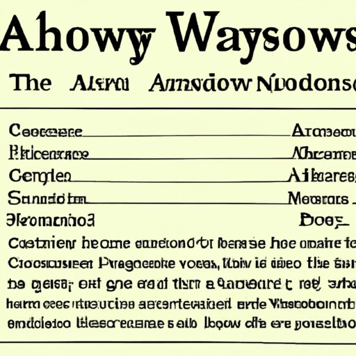 History and Purpose of the Allowance