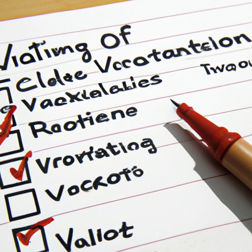 Writing a Checklist of Vacation Period Terms