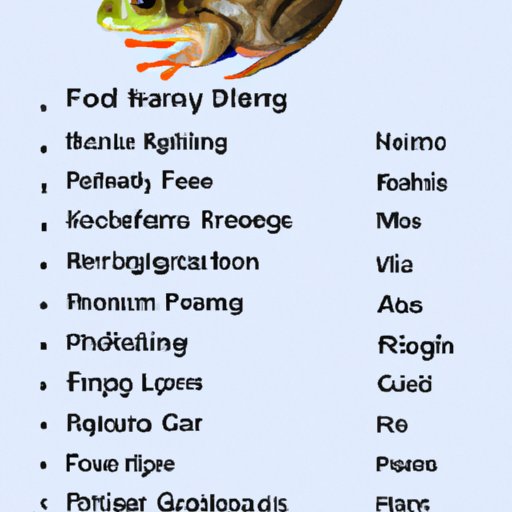 A List of Foods That Make a Balanced Diet for Frogs
