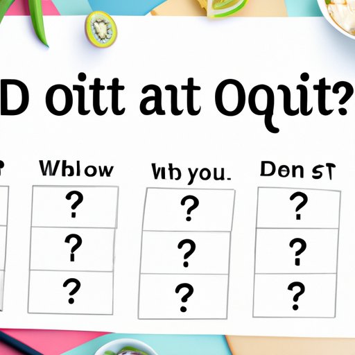 Create a Quiz to Find the Best Diet for You