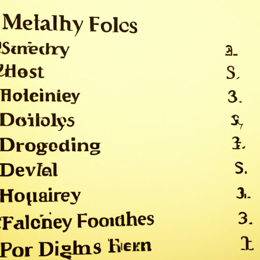 List of Healthy Food Options for Different Dietary Needs