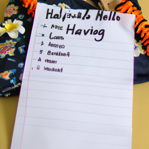 Packing List for a Trip to Hawaii