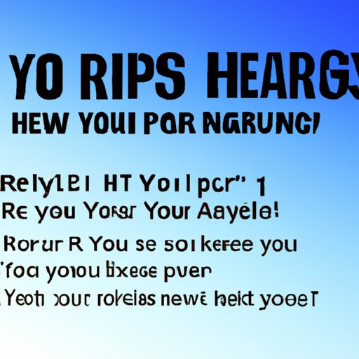 Tips for Improving Your RHR