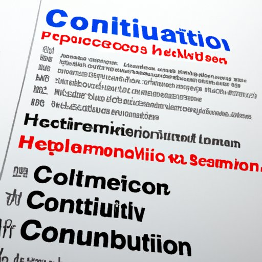 Examining Different Aspects of Constitutional Health