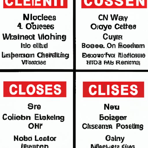 Different Closing Times for Different Locations