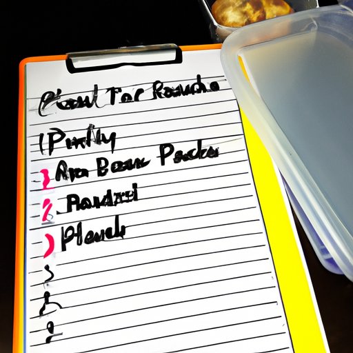 Plan Ahead for Meals and Snacks