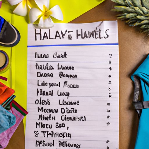 Create a Packing List for a Trip to Hawaii