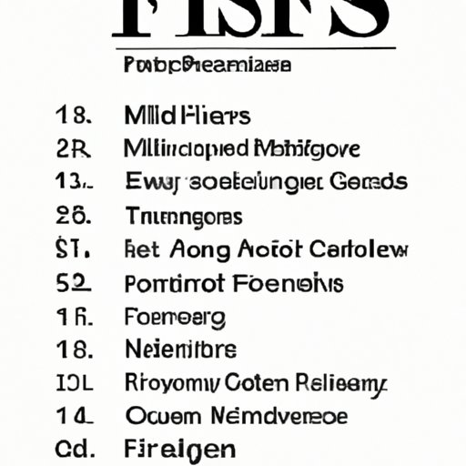 List of Top 5 Index Funds