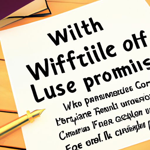 The Benefits of Writing a Will at Home