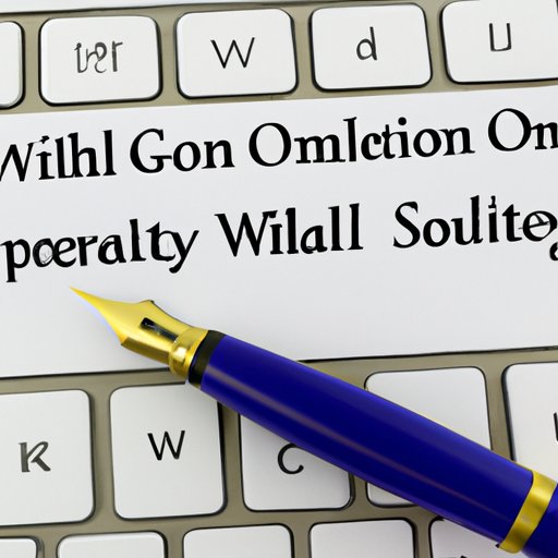 Legal Considerations for Online Will Writing