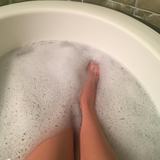 Soaking in an Epsom Salt Bath