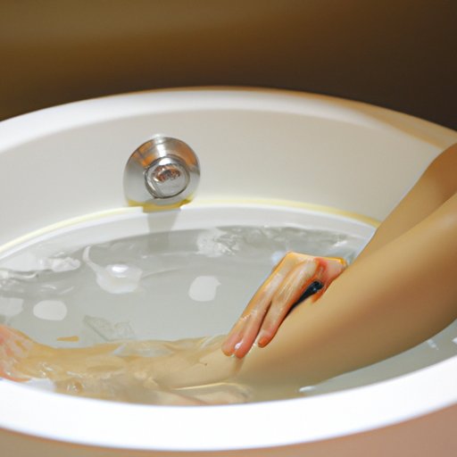 Using a warm water bath