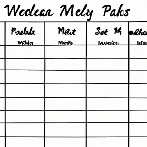 Sample Meal Plan for a Week