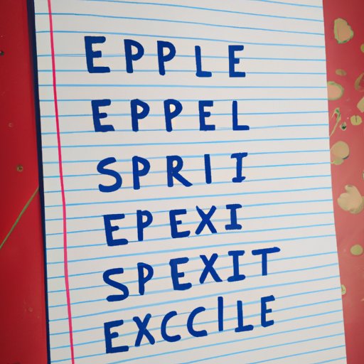 The Art of Spelling Exercise
