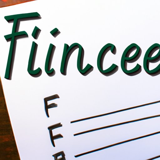 A Guide to Spelling Finances Correctly