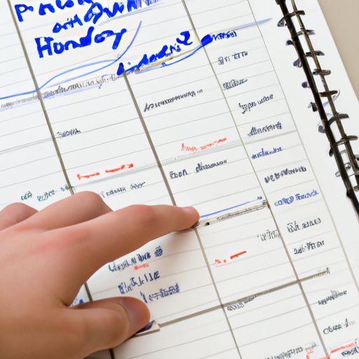 Using a Planner to Keep Track of Homework Assignments