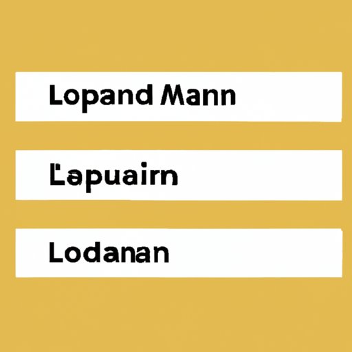 A Comparison of Loan Terms by Type of Loan 