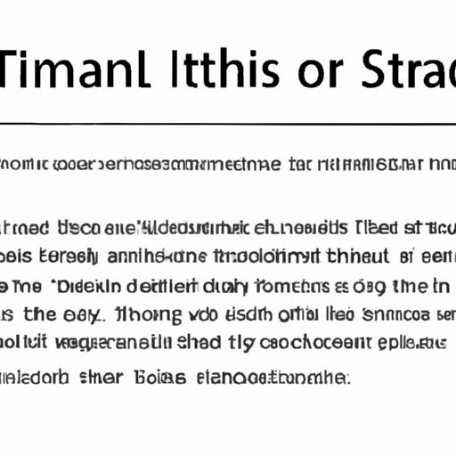 Analyzing the Length of Thesis Statements: A Guide
