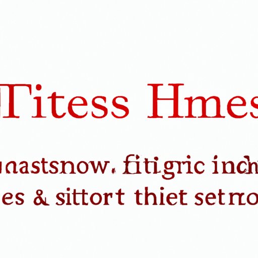 Making it Short and Sweet: Tips for Writing a Succinct Thesis Statement