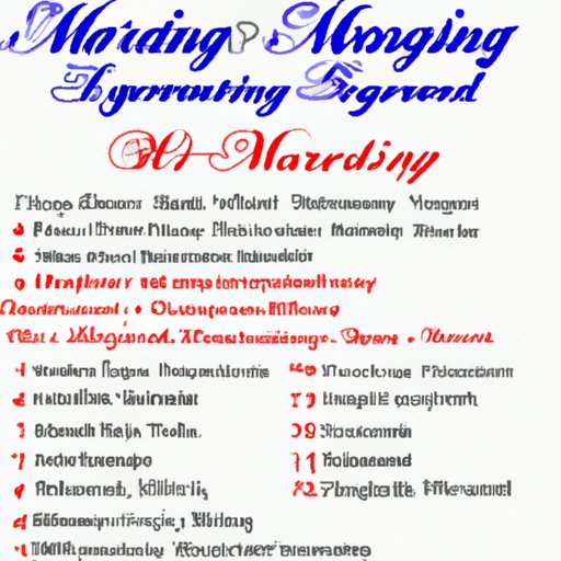 An Overview of the Process for Obtaining a Marriage License