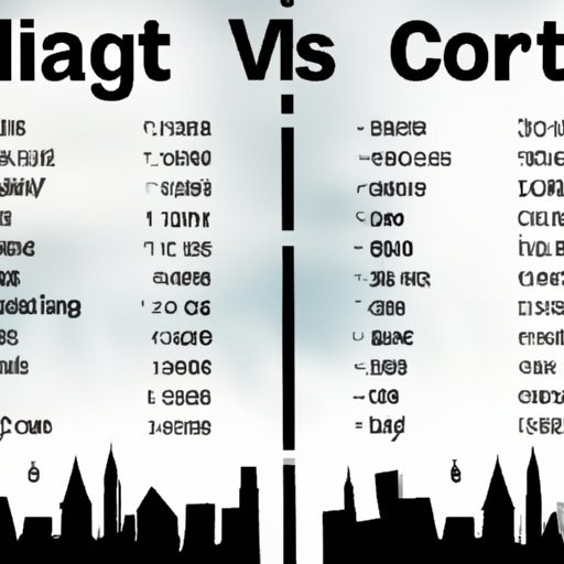 Comparison of Costs from Different Cities